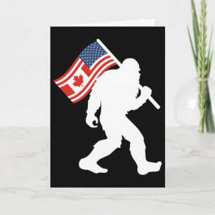 Tarjeta Divertido Bigfoot Canadá El estado 51 Trump Canadá