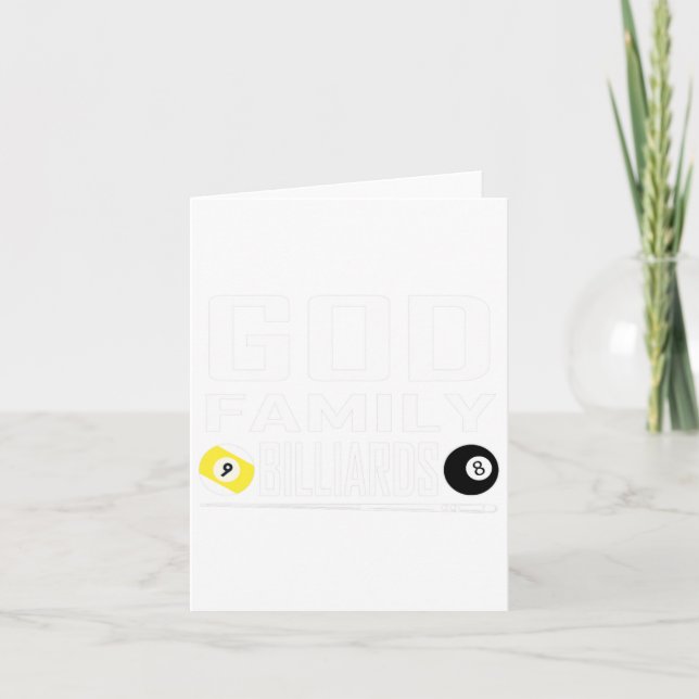 Tarjeta Divertido Billiard God Family Billiards Gift (Anverso)