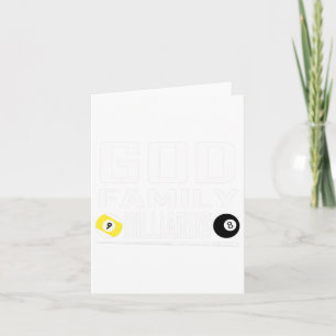 Tarjeta Divertido Billiard God Family Billiards Gift