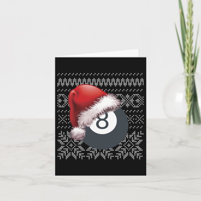 Tarjeta Divertido Billiards 8 Ball Para La Liga De Jugador (Anverso)