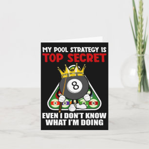 Tarjeta Divertido Billiards Art Para Hombres Billiards Poo