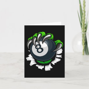 Tarjeta Divertido Billiards Nails Art Billiards Piscina de