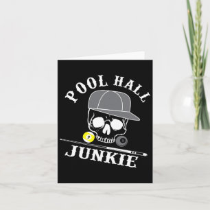 Tarjeta Divertido Billiards Pool Hall Junkie Para Los Juga
