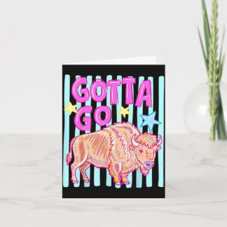 Tarjeta Divertido bisonte occidental tiene que ir búfalo r