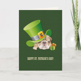 Tarjeta Divertido Bulldog St. Patrick's Day