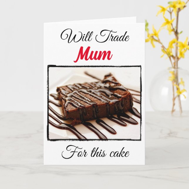 Tarjeta Divertido Cambiaré Por: Mamá (flor amarilla)