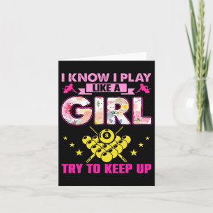 Tarjeta Divertido Camisa De Billiards Para Mujeres Chicas 