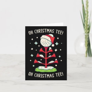 Tarjeta Divertido camisón de Navidades de golf Oh Navidade