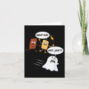 Tarjeta Divertido campamento de Halloween Smores Marshmall