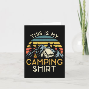 Tarjeta Divertido Camper Caminar Por La Naturaleza Camping