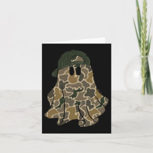 Tarjeta Divertido camuflaje de Halloween Camo Ghost Hello 