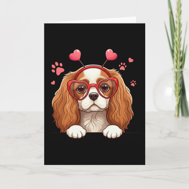Tarjeta Divertido Cavalier King Charles Spaniel Corazón Ca (Anverso)