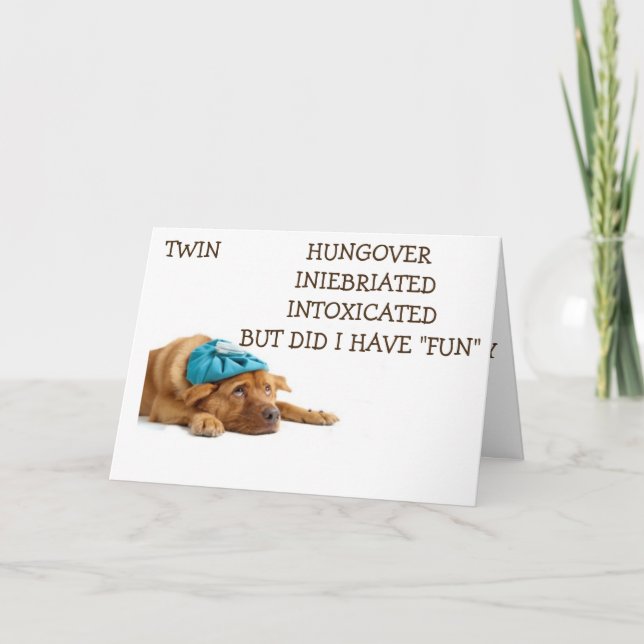 TARJETA ¡DIVERTIDO CELEBRANDO NUESTRO CUMPLEAÑOS INEBRIADO (Anverso)