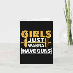 Tarjeta Divertido Chica de entrenamiento Gym Atlete Chicas