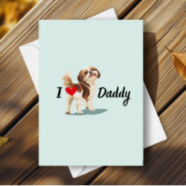 Tarjeta Divertido chií zu perro vago con el Día de los Pad