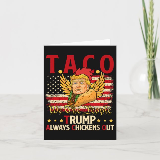Tarjeta Divertido Chiste de Trump contra Trump Tee 2 (Anverso)