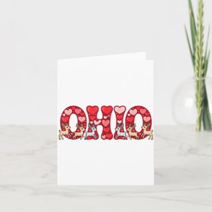 Tarjeta Divertido ciervo de Ohio fiesta del medio oeste O-
