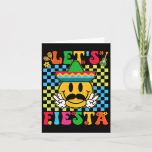 Tarjeta Divertido Cinco De Mayo A Cuadros Vamos Fiesta Son
