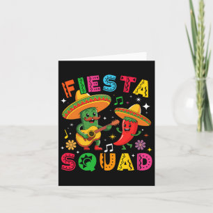 Tarjeta Divertido Cinco De Mayo Fiesta Squad Mexicano Coin