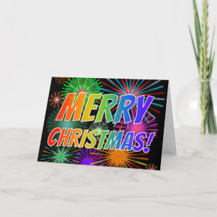 Tarjeta Divertido, colorido, espectro arcoiris "¡FELIZ NAV