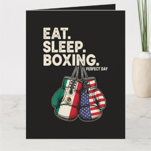 Tarjeta Divertido Comer Dormir Repetir Boxeo