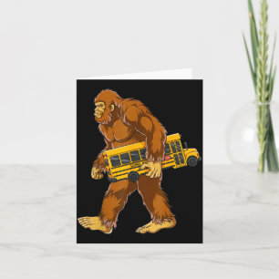 Tarjeta Divertido conductor de autobús Bigfoot Sasquatch a