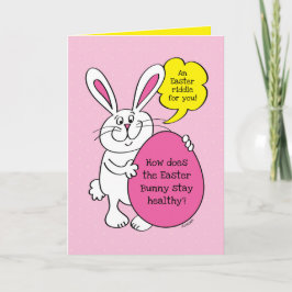 Tarjeta Divertido Conejo De Pascua Para Niños