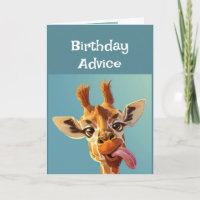 Divertido consejo de cumpleaños jirafa pegando len