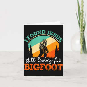 Tarjeta Divertido cruce de bigfoot y jesus buscando sasqua
