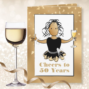 Tarjeta Divertido Cumpleaños 50 Sassy Glamuroso Étnico