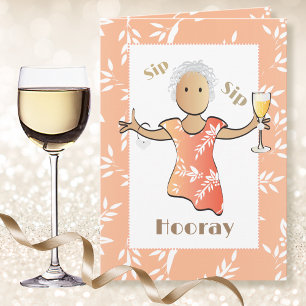 Tarjeta Divertido cumpleaños 80 de una mujer étnica Person