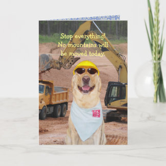 Tarjeta Divertido cumpleaños de constructores/ingenieros
