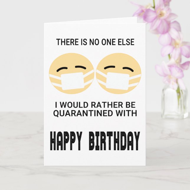 Tarjeta Divertido cumpleaños de cuarentena (Orquídea)