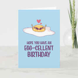 Tarjeta Divertido cumpleaños de Cute Fried Egg Pun