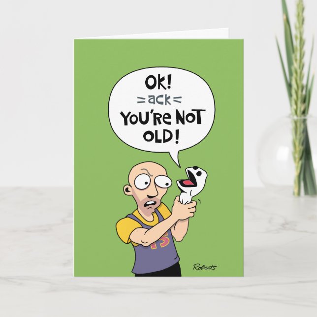 Tarjeta Divertido Cumpleaños De Mayores (Anverso)
