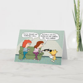 Tarjeta Divertido cumpleaños de perro bien entrenado y sir