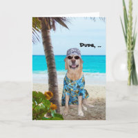 Divertido cumpleaños de perro/laboratorio hawaiano
