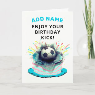 Tarjeta Divertido cumpleaños del fútbol