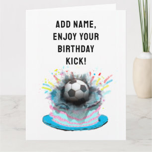 Tarjeta Divertido cumpleaños del fútbol