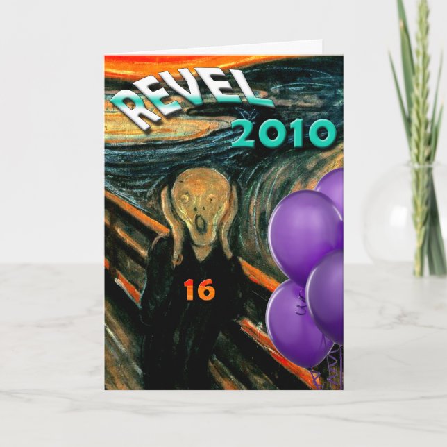 Tarjeta Divertido cumpleaños número 16 (Anverso)