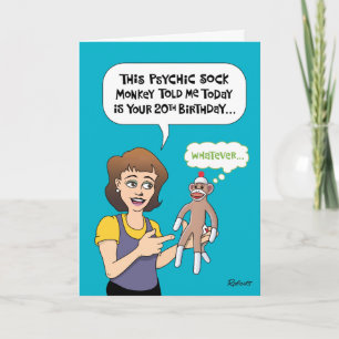 Tarjeta Divertido cumpleaños número 20