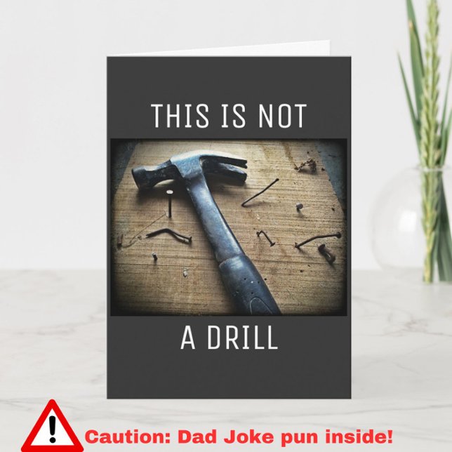 Tarjeta Divertido cumpleaños papá Chiste Pun "Esto no es u (A funny Dad Joke pun to wish your special father a Happy Birthday!)