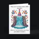 Tarjeta ¡Divertido Cumpleaños Splash Humor Tonto!<br><div class="desc">tarjeta de cumpleaños divertida con tema de splash y humor tonto. ¡Perfecta para cualquiera que ame las bromas ligeras,  el humor de envejecimiento tonto y las vibraciones divertidas de cumpleaños. Ideal para amigos,  familiares o cualquier persona que disfrute de una buena risa en su día especial.</div>
