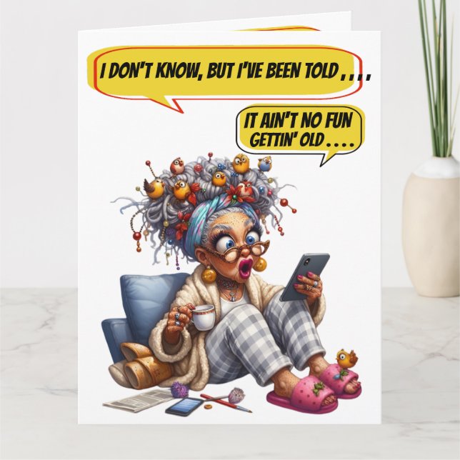 TARJETA DIVERTIDO CUMPLEAÑOS - VER DENTRO Y ADELANTE ... (Anverso)