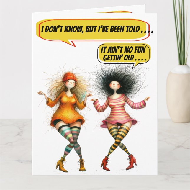 TARJETA DIVERTIDO CUMPLEAÑOS - VER DENTRO Y ADELANTE ... (Anverso)