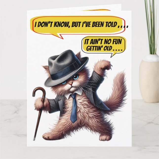 TARJETA DIVERTIDO CUMPLEAÑOS - VER DENTRO Y ADELANTE ... (Anverso)