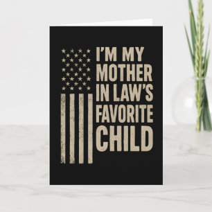 Tarjeta Divertido Cuñado Soy el hijo favorito de mi suegra