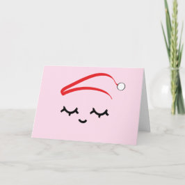 Tarjeta Divertido "Cute Trendy Sleepy" azota a los Navidad