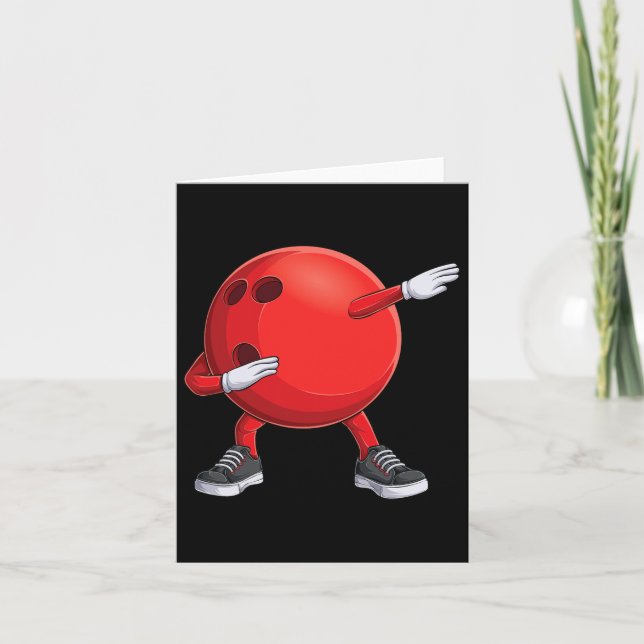 Tarjeta Divertido Dab Bowling Ll Bowler Jugador de Bowler  (Anverso)