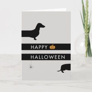 Tarjeta Divertido Dachshund Halloween